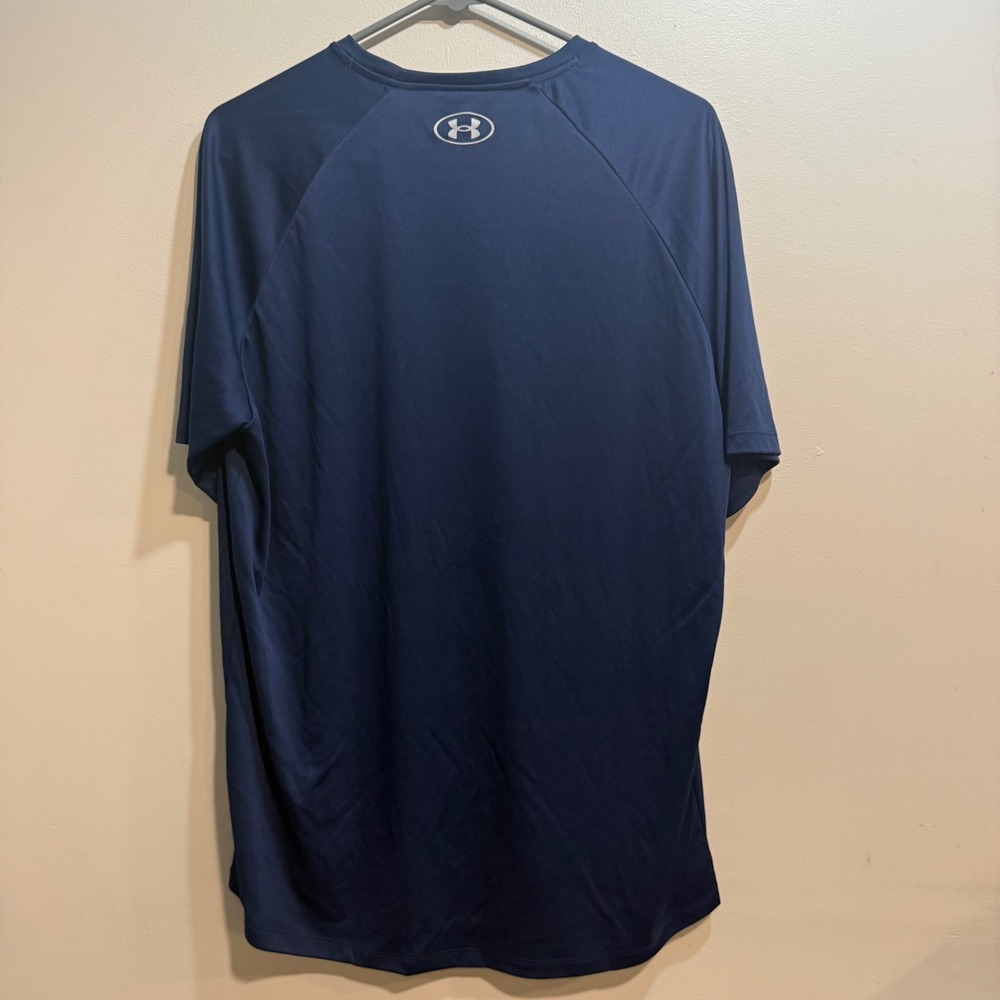 Under Armour Mens Navy Blue Graphic Logo Performance Training T-Shirt Large - Picture 5 of 6